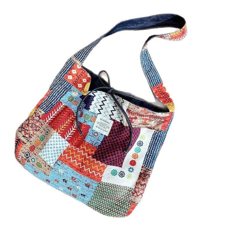 51 spring and summer new retro double-sided messenger bag shoulder bag large-capacity shopping bag