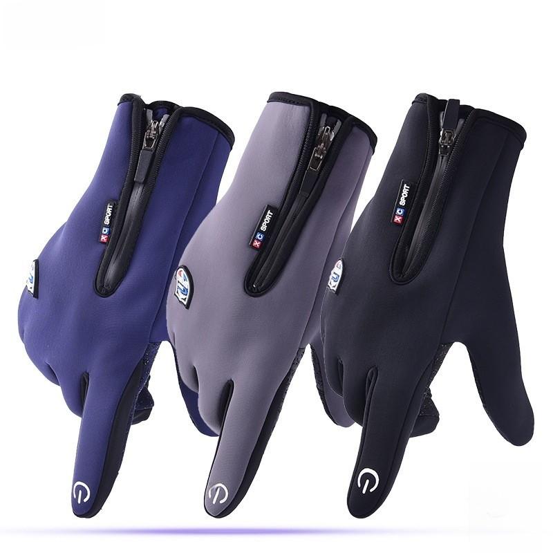 Outdoor Winter Windproof Waterproof Nonslip Fleece Gloves For Men And Women