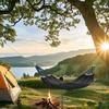 Cooling Mesh Hammock Portable Outdoor Camping Swing Sturdy Ice Silk Hanging Bed  Balcony
