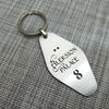 Individueller Metall-Schlüsselanhänger für Hotels, personalisierter digitaler hohler Edelstahl-Schlüsselanhänger, Schmuck, Neu