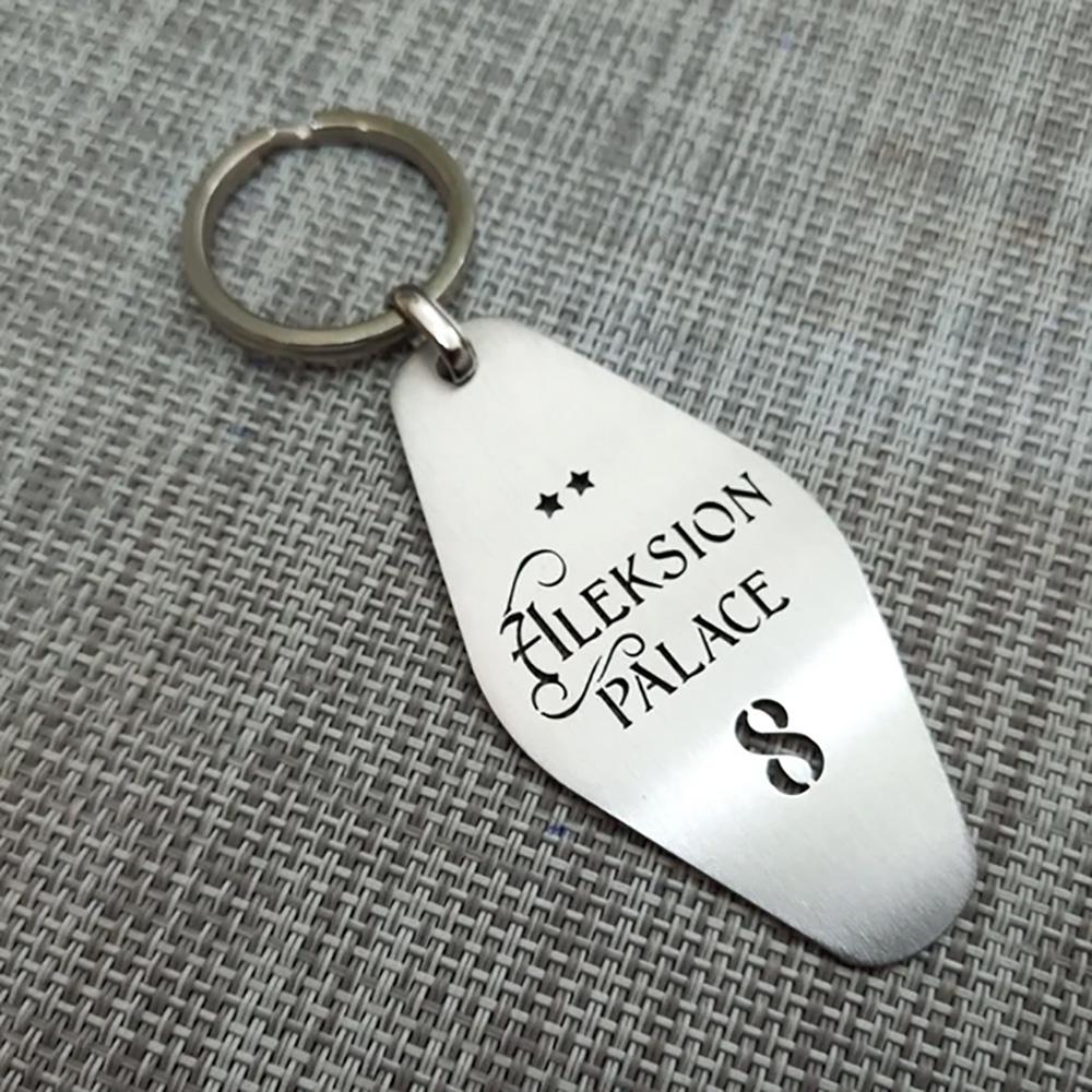 Individueller Metall-Schlüsselanhänger für Hotels, personalisierter digitaler hohler Edelstahl-Schlüsselanhänger, Schmuck, Neu