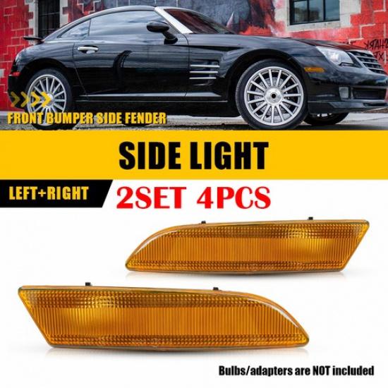 2-8PC Front Rear Bumper Signal Side Marker Light For 04-08 Chrysler Crossfire EA