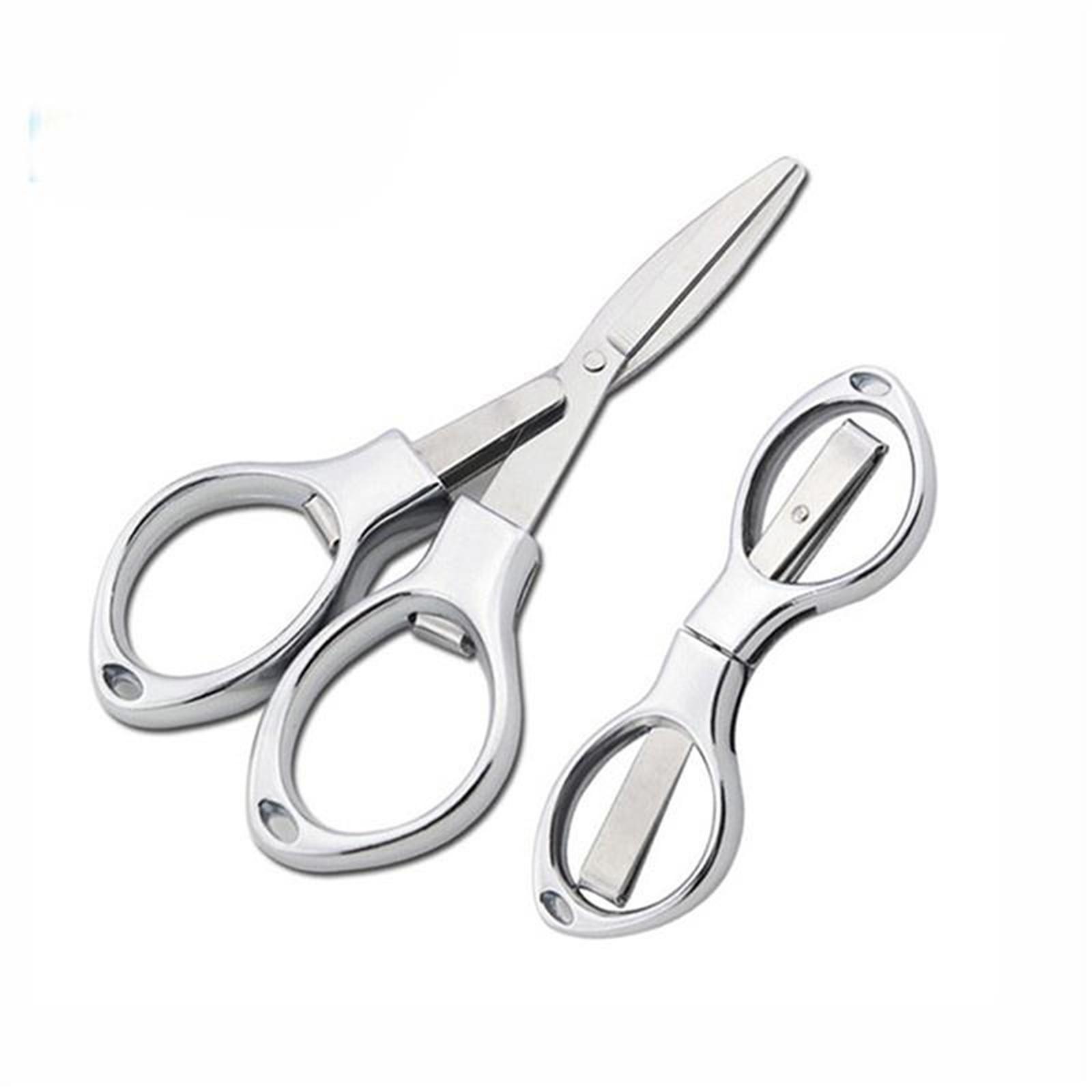 

Portable Folding Scissors Carbon Steel Fishing Line Cutting Tools Tackle Supplies Multifunctional Needlework Scissors one size