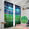 2pcs,2D plane printing Curtains&Window Treatment Goal Awaiting Versatile Durable Polyester (without rod) Room Decor Perfect for