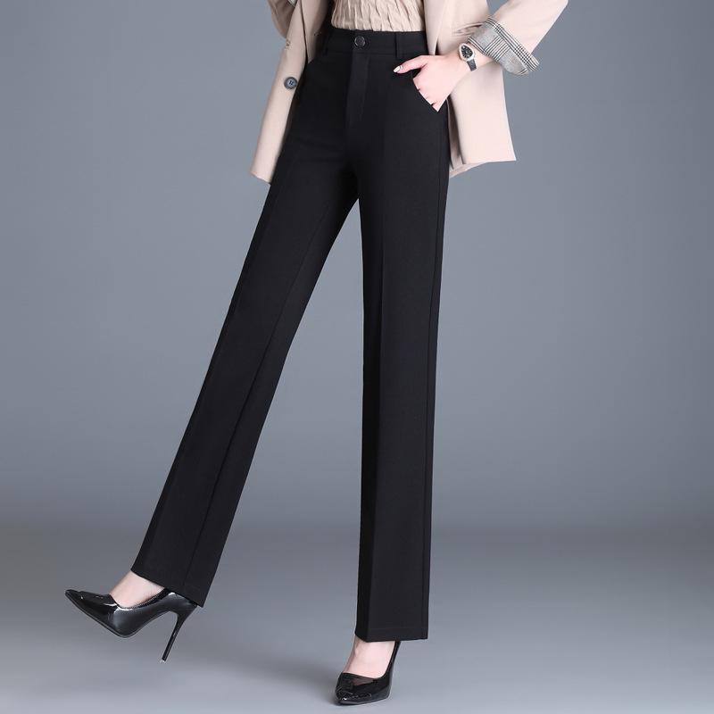 2025 Spring/Summer Women's High-Waist Cigarette Pants: Versatile Fashionable Straight-Leg Suit Trousers