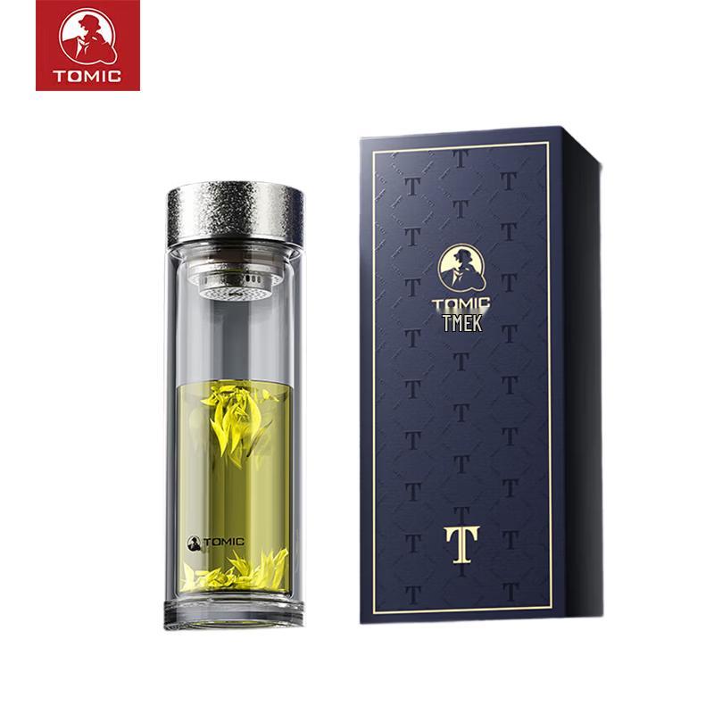 TOMIC TG80768tiy01 Titanium Lid Double Wall Glass Cup