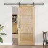 vidaXL Sliding Door with Hardware Set 83x202 Cm Solid Pine Wood 3333728