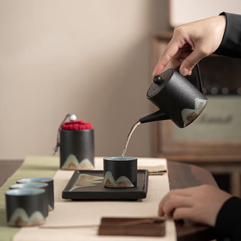 Chinese Hand-Painted Ceramic Gongfu Tea Set