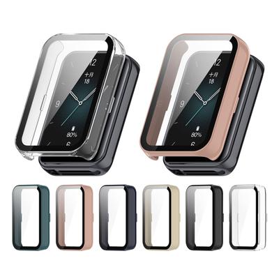 Watch Case & Screen Protector for Band 9 Protector Cover with Tempered Film Watch Housing