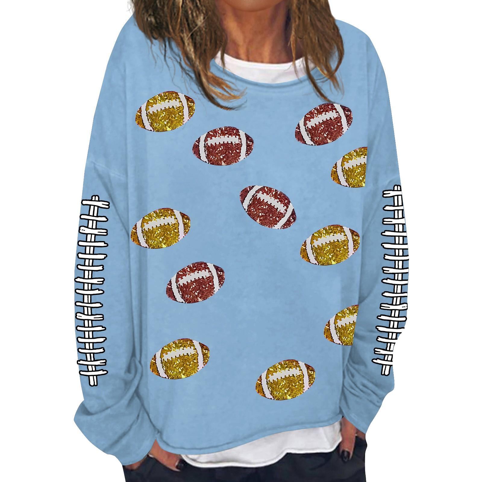 

Женская модная повседневная толстовка с длинным рукавом и круглым вырезом с принтом XL