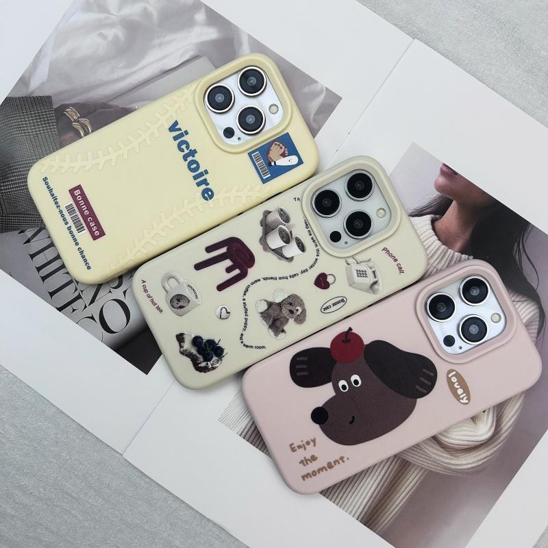 Ins Afternoon Tea Puppy Applicable iPhone17 Mobile Phone Case Apple 16 Liquid 14 Cute 13 Fun 12 Soft 15
