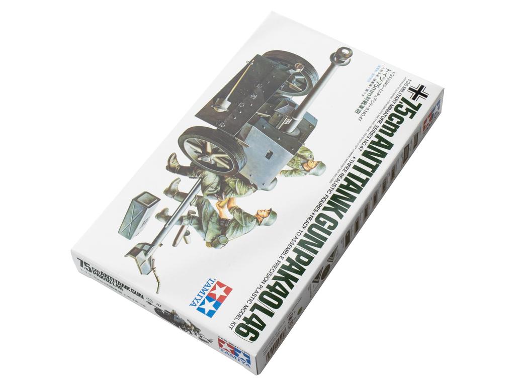 Tamiya 1/35 Military Miniature Series No. 47 German Army 75mm Anti-Tank Gun Plastic Model 35047