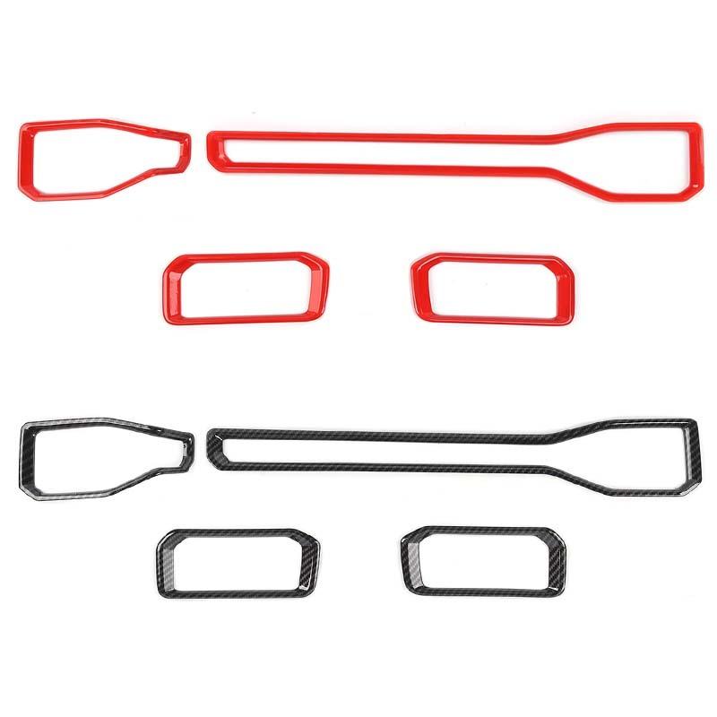  Fit For Ford Mustang 2024 Up ABS Center Console Air Conditioning Vent Decoration Cover Protective Sticker Car Interior Accessories