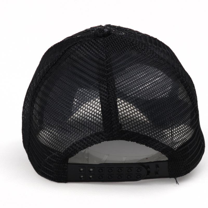 Spring & Summer Sequin Bow Baseball Cap: Breathable Mesh Sun Protection Hat