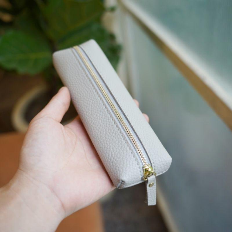 Soft Leather Glasses Bag Portable Makeup Storage Bag Purses Stationery Bag Travel Zipper Cosmetic Pouch Sun Glasses Case