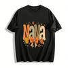 Fall Pumpkin Nana Graphic Casual Top Pure Cotton T-shirt