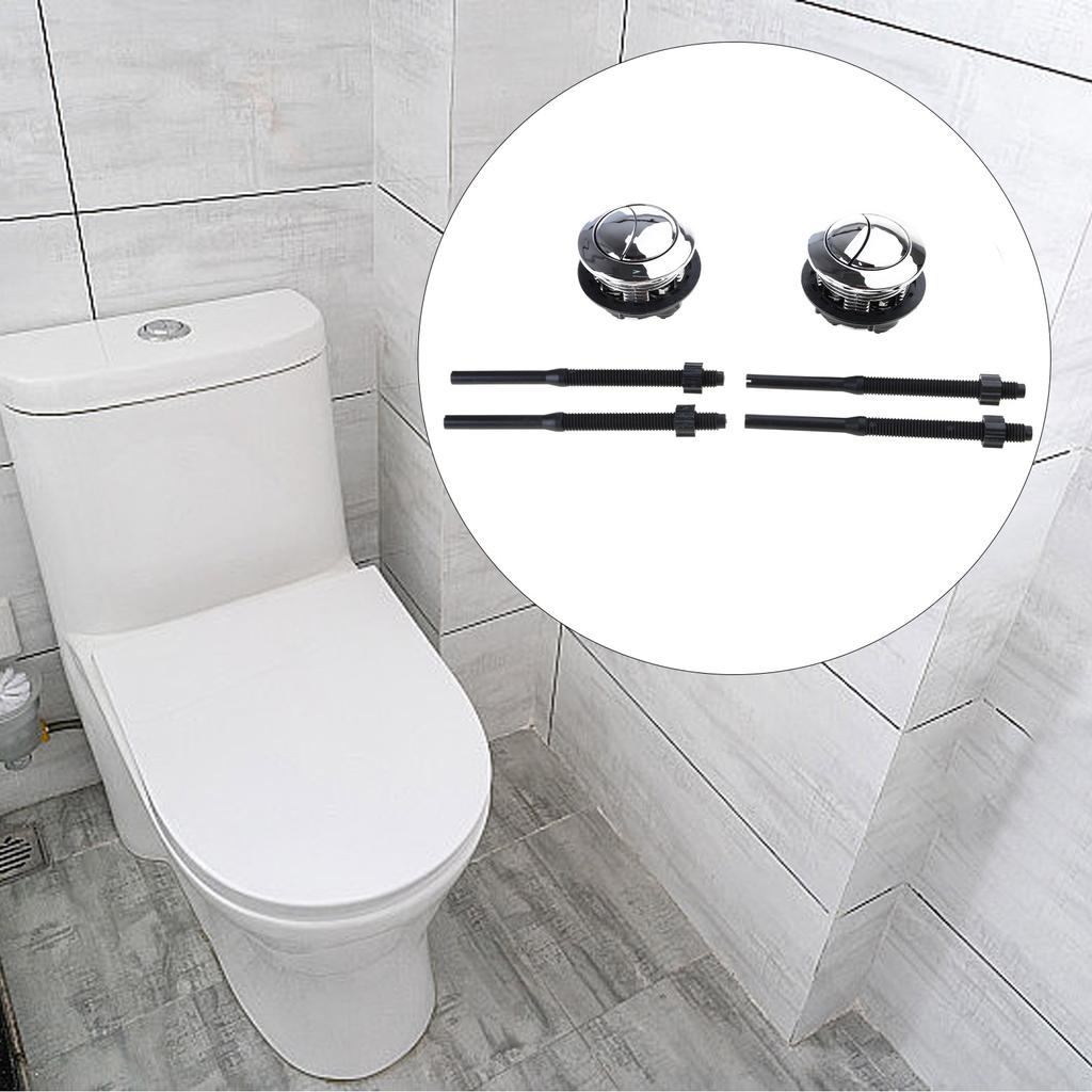 Dual Push Toilet Flush Button Round Head 38mm Water Tank Repair Accessory Round Toilet Flush Button ABS for Bathroom