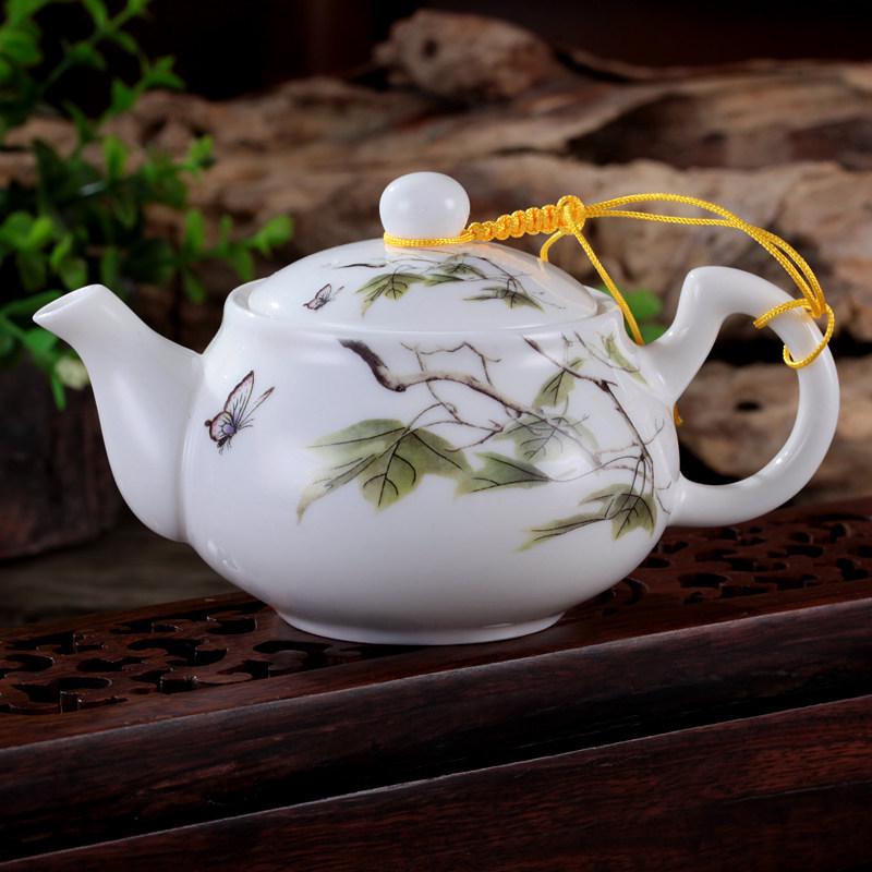 160ml Blue and White Porcelain Teapot for Kung Fu Tea and Flower Tea Ceremonies