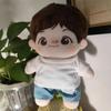 1 set Jeans 20cm Cotton Doll Clothes White T-shirt No Attribute Doll Clothes  Children's Gift