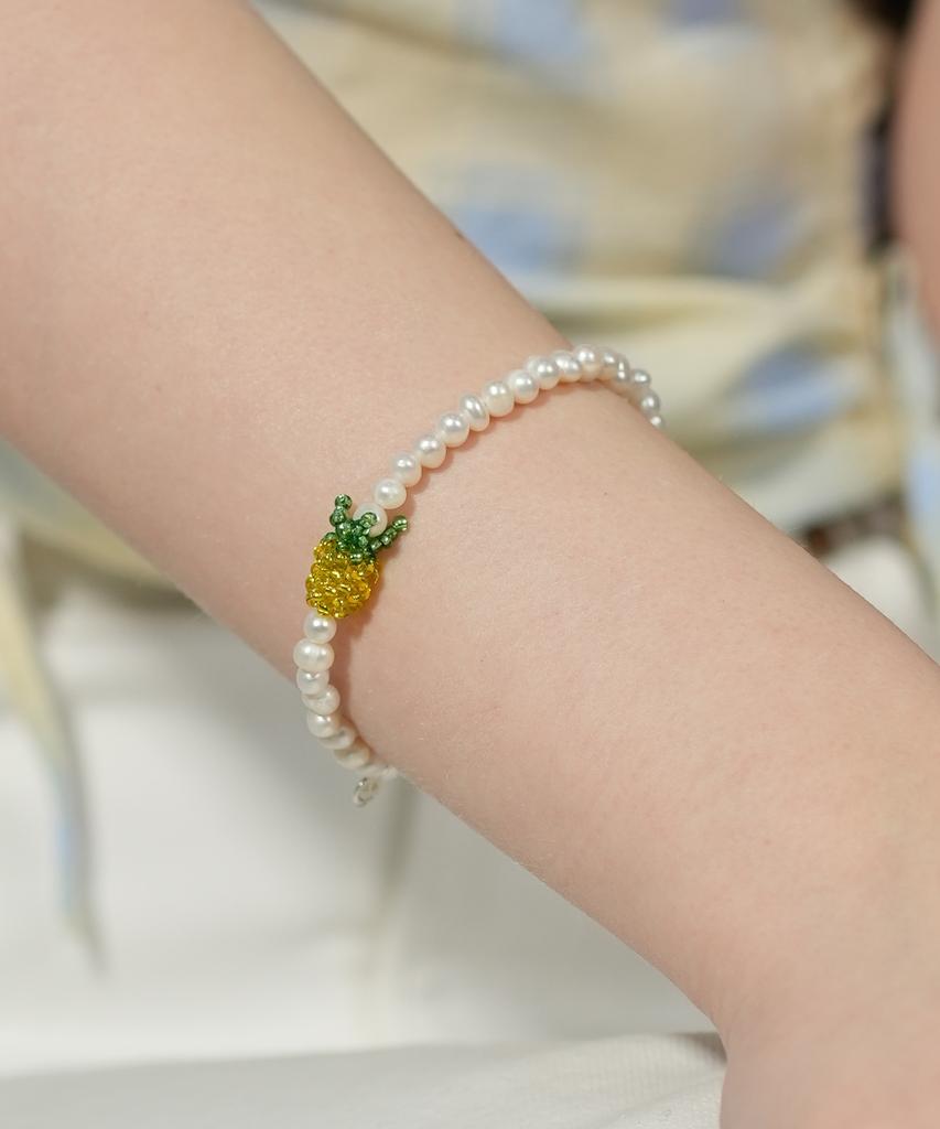 Bonbeau Juicy Fresh Water Pearl Bracelet Colored Beads Fruit Pendant Freshwater Pearl Bracelet