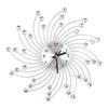 Silver Metal Diamond Decorated Wall Clock Home Office Room Modern Decor