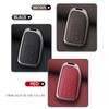 Car Zinc Alloy Leather Key Cases Holder Cover Chain For Toyota Prado Land Cruiser Camry CHR RAV4 3Buttons Protective Shell Bag