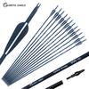 Archery 28/30/31 Inch Spine 500 Carbon Arrows With Steel Point for Compound Recurve Bow Hunting Shooting 5
