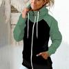 Abbigliamento da donna Autunno Inverno Addensato Cappotto a maniche lunghe vestibilità ampia Felpe casual con cappuccio più velluto