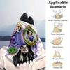 1pc, Enchanted Home Decor: Magical Fairy Tale Characters on Cozy Flannel Blankets Gift for Bedroom, Living Room, Travel, Camping, Car