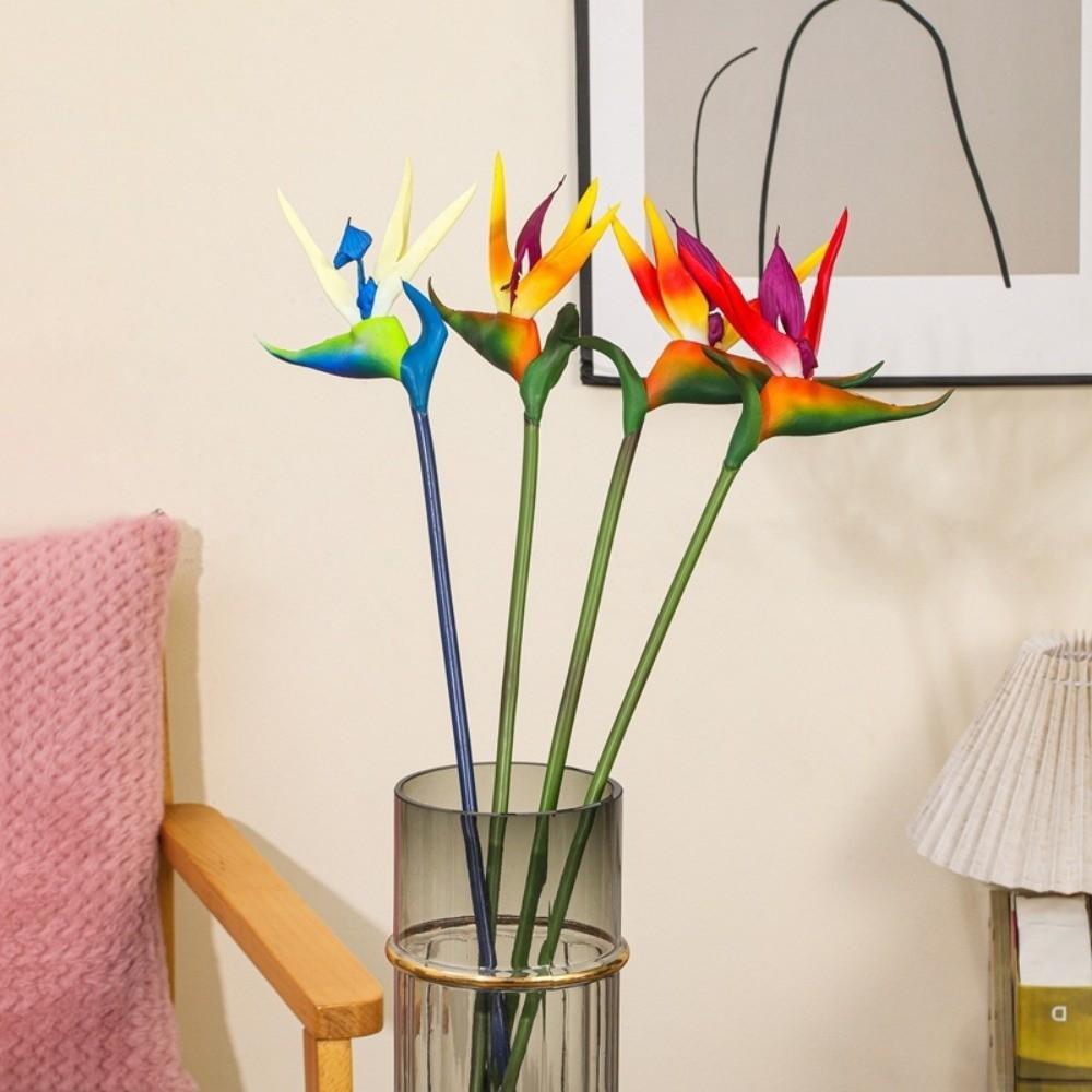 Authentic Touch Artificial Bird of Paradise Long Stem Fake Flower Faux Plants  Wedding Decoration