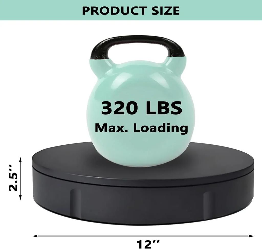 360 Degree Rotating Turntable 8.66 Inch,for Photography, Heavy Duty, Automatic Remote Control Display Platform