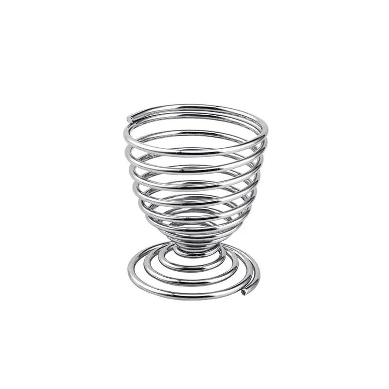 4 шт нержавеющая сталь пружинная подставка для яиц мини-подставка для яиц с пружинной проволокой подставка для хранения вареных яиц для домашней кухни 1554₽