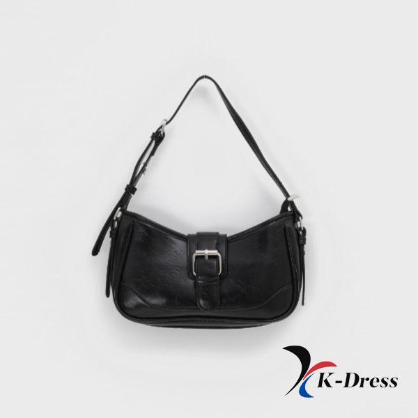 

Двостороння шкіряна сумка Smither Buckle (5 кольорів) чорний