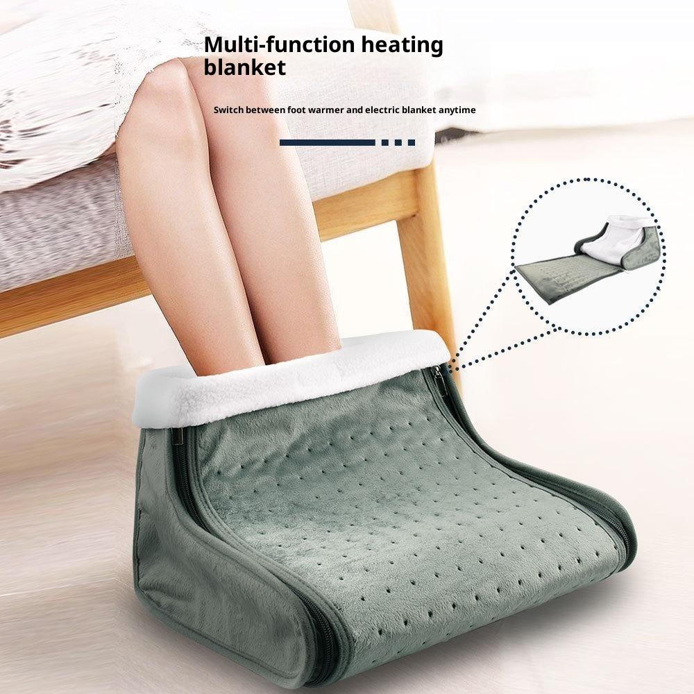 HP4555B Electric Heated Foot Warmer Boot Slipper with Temperature Control for Office and Home