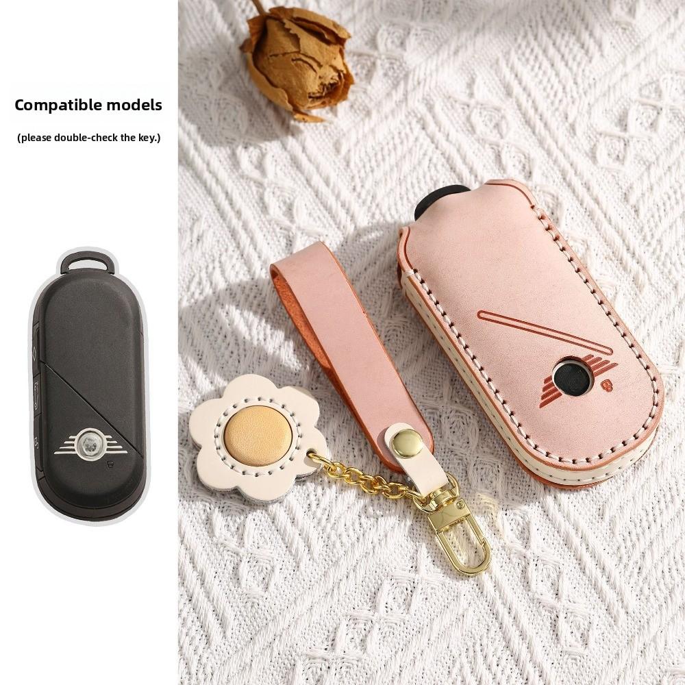 For BMW Mini Cooper JCW Genuine Leather Key Cover Fashionable Women Accessory