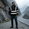 Men's Outdoor Casual Hoodie with Reflective Stripe and for Cold