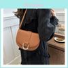 Chic And Trendy Pu Saddle Bag For Women Spring Summer Fashion Crossbody Bag With Stitching Design