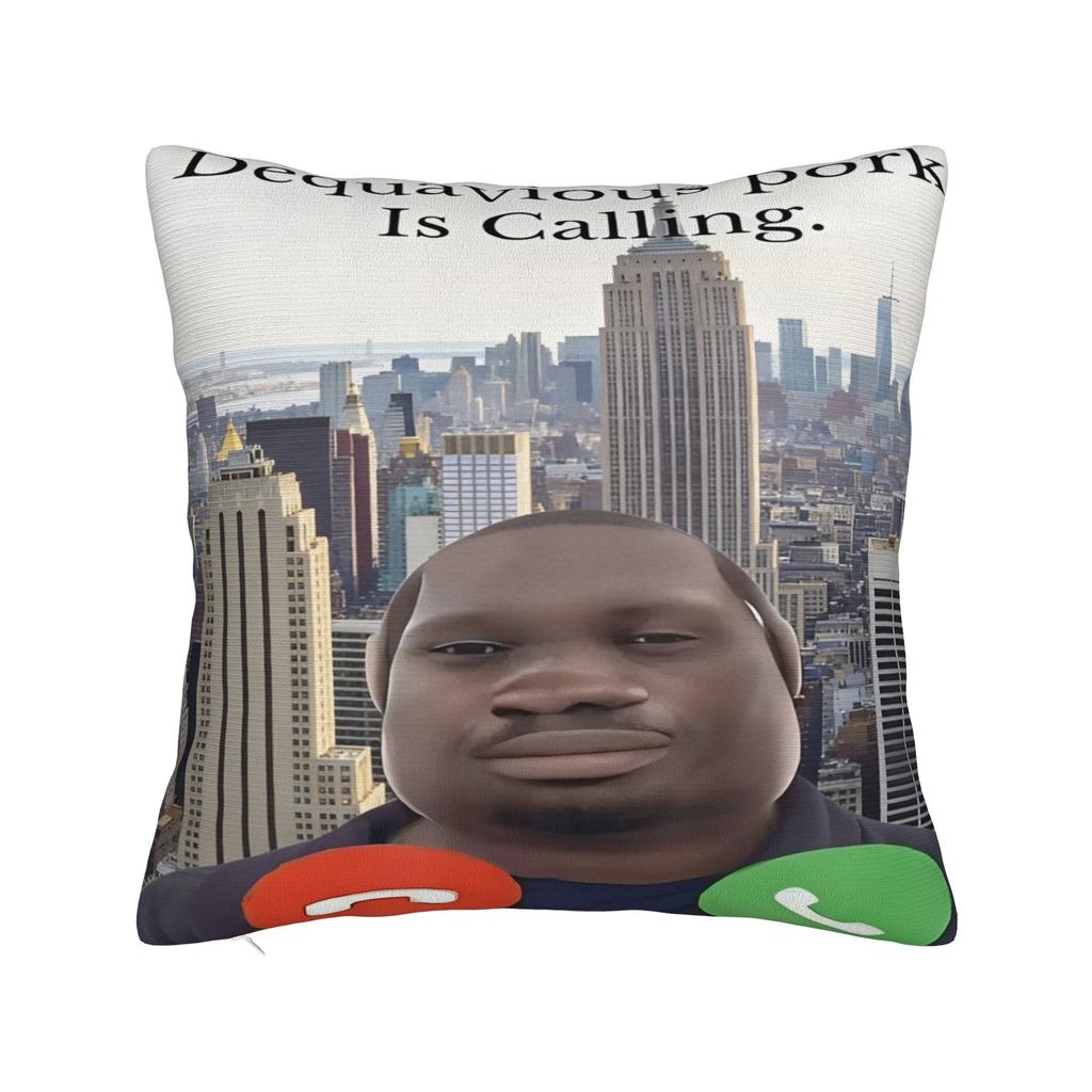Dequavious Pork Is Calling Pillowcases Kawaii Pillow Case For Chair Sofa Home Decor Comfy Pillow Cover