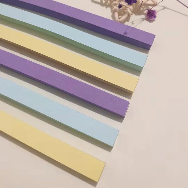 540 Blatt 27 Farben Zweiseitig Glücksstern Origami-Papierstreifen DIY Handgemachtes Basteln Heimdekoration Künstlerbedarf