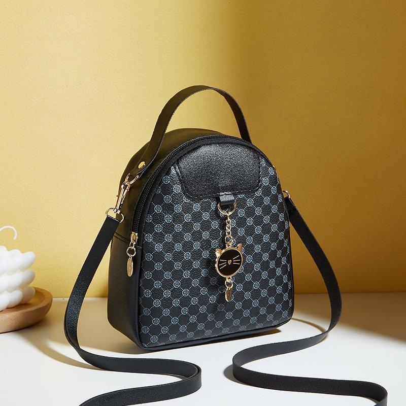 

Женская сумка новая популярная модная сумка осень женская с принтом на плечо через плечо сумка для мобильного телефона чёрный