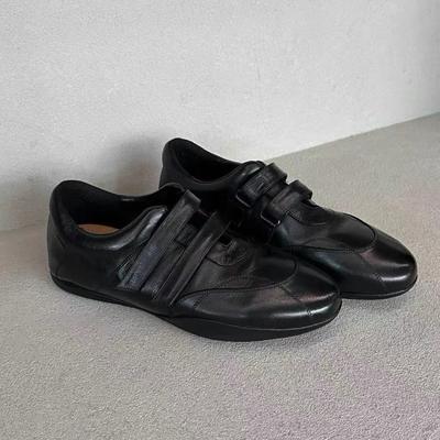 Versione in pelle di mucca~ Scarpe da ginnastica retrò in pelle di mucca lavata per allenamento morale, da donna, di alta gamma, versatili, di alta qualità, con velcro, scarpe sportive casual