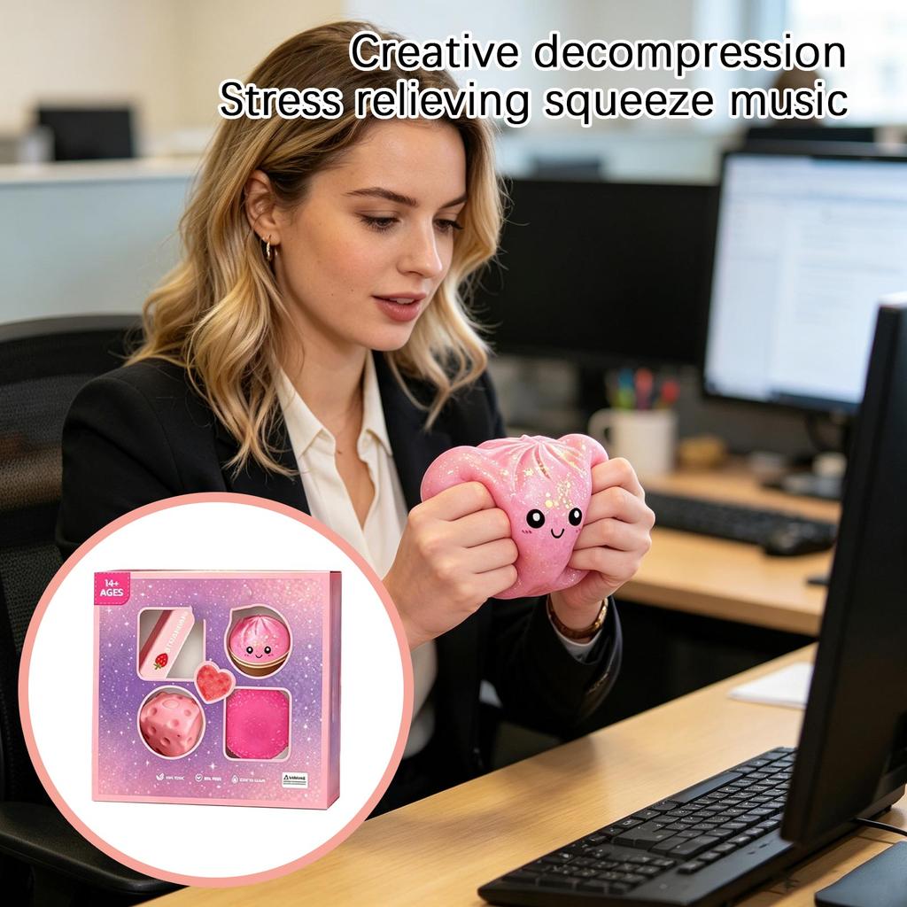 4-Piece Toy Set for Stress, Sensory Play for Adults and Kids
