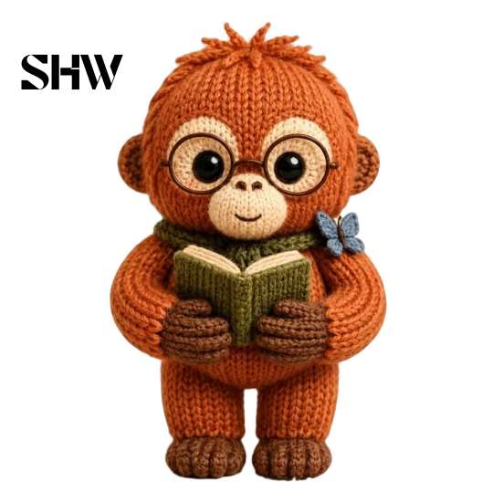 Small Animal Decoration Handmade Knitted Doll for Kids, Soft Crochet Forest Plush Toy, Healing Gift Friends Cute Hand Woven Stuffed Doll, Unique