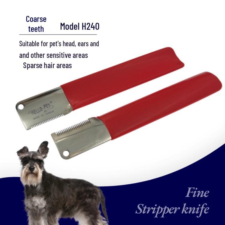 Chuanji Pet Hair Removal Comb for Dogs & Cats - Coarse & Fine Tooth 