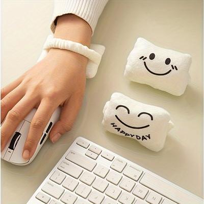Paměťová roztomilá houbová poduška, snadno přenosná, podložka pod zápěstí, podložka pod zápěstí pro myš a kancelářské počítače, notebooky, Macy, pohodlná a lehká, snadné psaní.