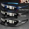 2 Pieces Fashion Vintage Sports Sunglasses Men Women Fishing Running Cycling  Sport Man Sun Glasses Anti-Glare UV400 Eyewear