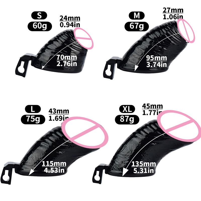 FRRK Male Chastity Cage Sex Toys Realistic Femboy Chastity Cock Cage Device Male Penis Rings With 4 Size Adult Chastity Sex Toys