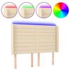 VidaXL LED Headboard Bedroom Furniture Double Bed Accessory Head of Bed Frame Interior Cream 3124191