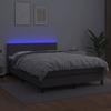 Maison Exclusive - Sommier à lattes de lit avec matelas et LED Gris 140x200 cm