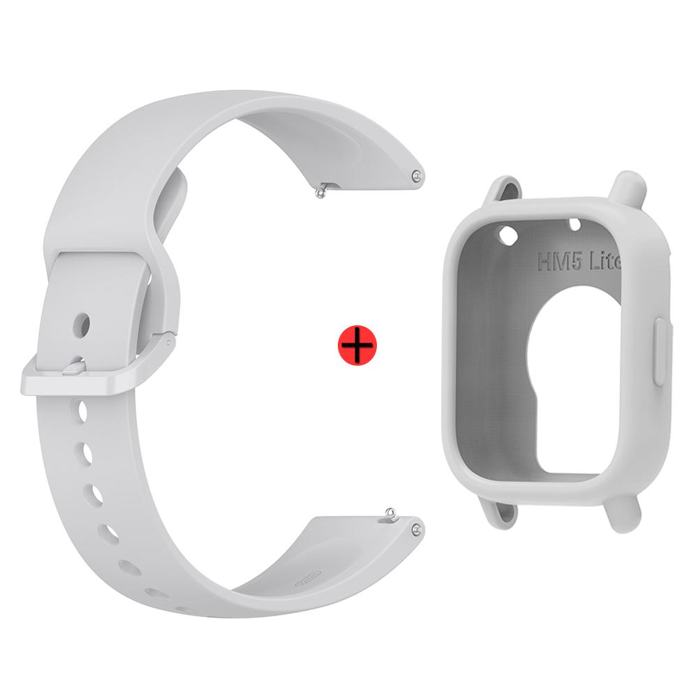 Pro Redmi Watch 5 Lite Silikonový řemínek k hodinkám + Pouzdro Sportovní pásek Spona stejné barvy Náhradní náramek pro Redmi Watch 5 Lite